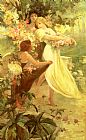 Alphonse Maria Mucha Spirit of Spring painting